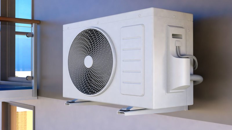 Wunderschöne Klimaanlage an der Wand
